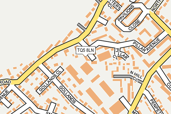 TQ5 8LN map - OS OpenMap – Local (Ordnance Survey)