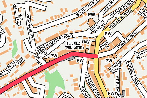 TQ5 8LZ map - OS OpenMap – Local (Ordnance Survey)