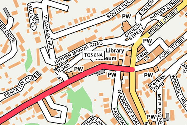 TQ5 8NA map - OS OpenMap – Local (Ordnance Survey)