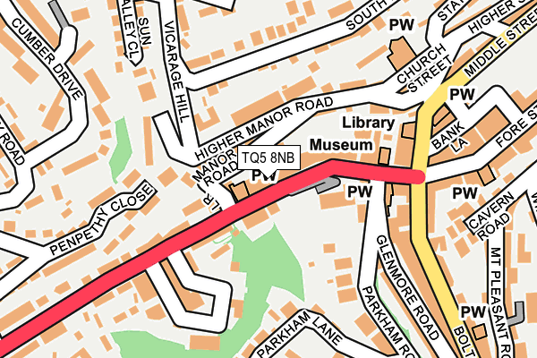 TQ5 8NB map - OS OpenMap – Local (Ordnance Survey)
