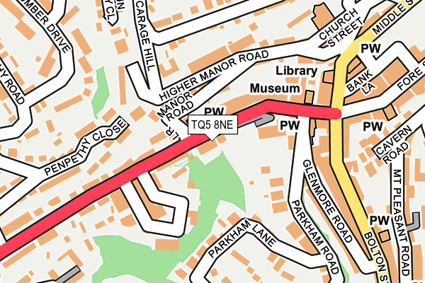 TQ5 8NE map - OS OpenMap – Local (Ordnance Survey)