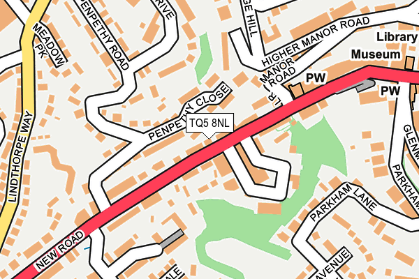 TQ5 8NL map - OS OpenMap – Local (Ordnance Survey)