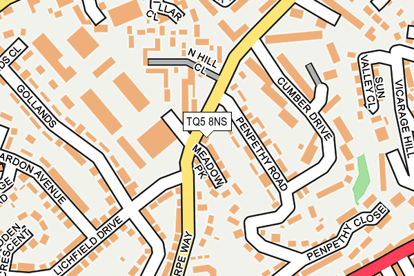 TQ5 8NS map - OS OpenMap – Local (Ordnance Survey)