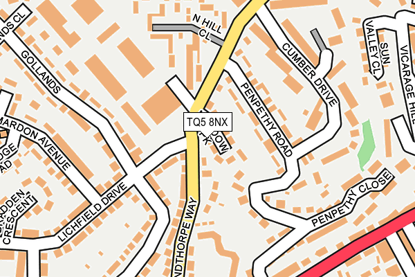 TQ5 8NX map - OS OpenMap – Local (Ordnance Survey)