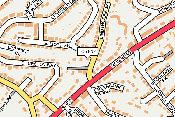 TQ5 8NZ map - OS OpenMap – Local (Ordnance Survey)