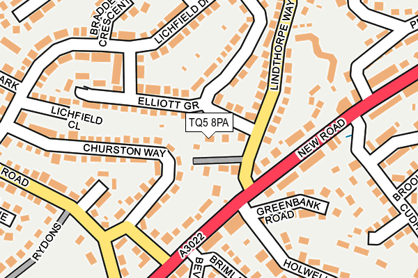 TQ5 8PA map - OS OpenMap – Local (Ordnance Survey)
