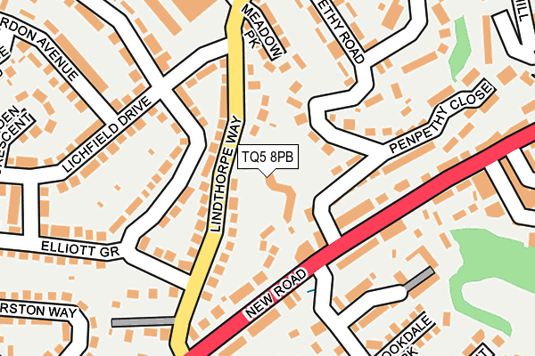 TQ5 8PB map - OS OpenMap – Local (Ordnance Survey)