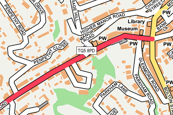 TQ5 8PD map - OS OpenMap – Local (Ordnance Survey)
