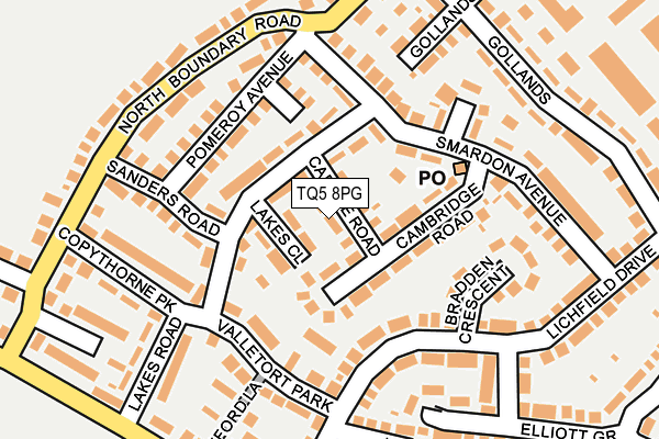 TQ5 8PG map - OS OpenMap – Local (Ordnance Survey)
