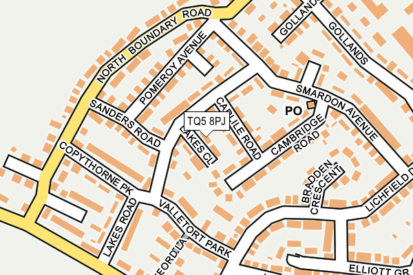 TQ5 8PJ map - OS OpenMap – Local (Ordnance Survey)