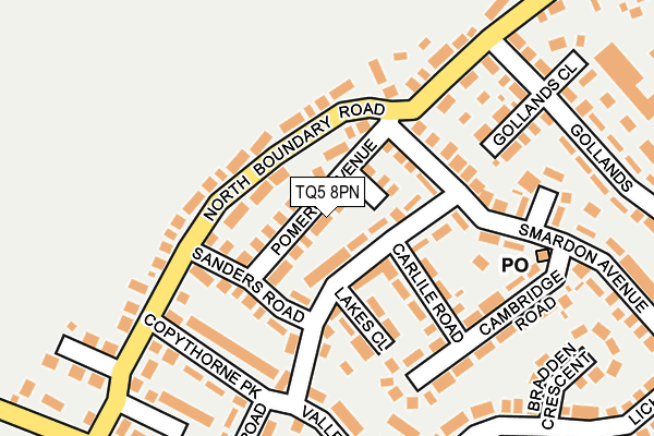 TQ5 8PN map - OS OpenMap – Local (Ordnance Survey)