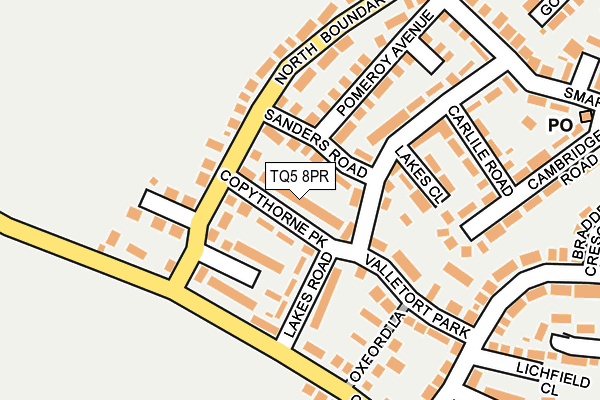 TQ5 8PR map - OS OpenMap – Local (Ordnance Survey)