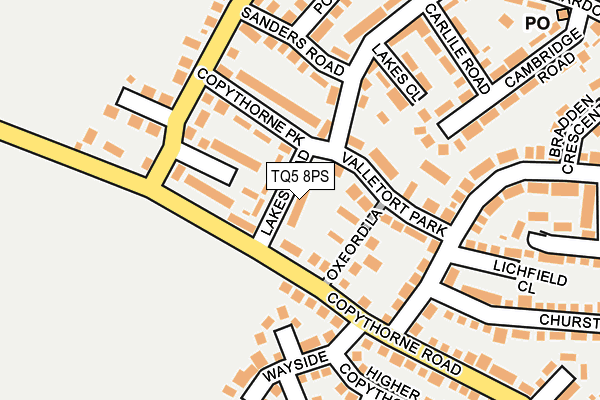 TQ5 8PS map - OS OpenMap – Local (Ordnance Survey)