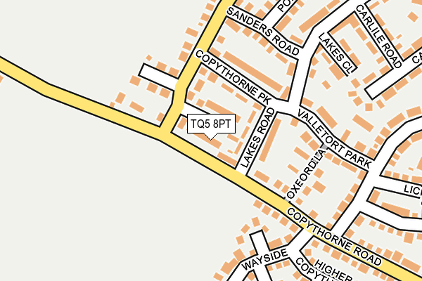 TQ5 8PT map - OS OpenMap – Local (Ordnance Survey)