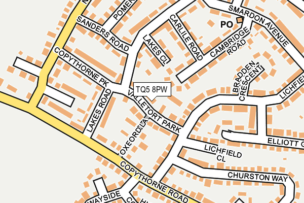 TQ5 8PW map - OS OpenMap – Local (Ordnance Survey)
