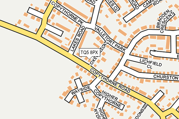 TQ5 8PX map - OS OpenMap – Local (Ordnance Survey)