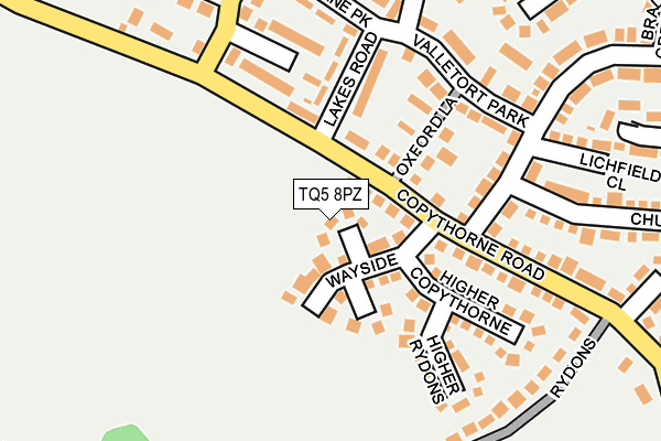 TQ5 8PZ map - OS OpenMap – Local (Ordnance Survey)