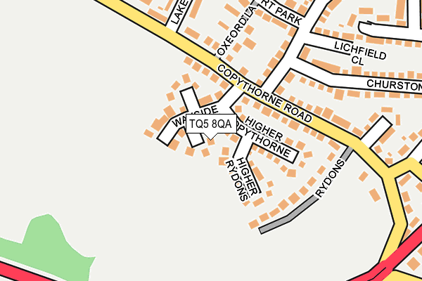 TQ5 8QA map - OS OpenMap – Local (Ordnance Survey)