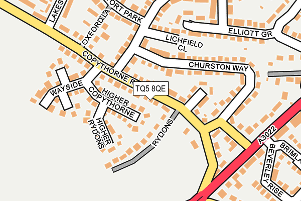 TQ5 8QE map - OS OpenMap – Local (Ordnance Survey)