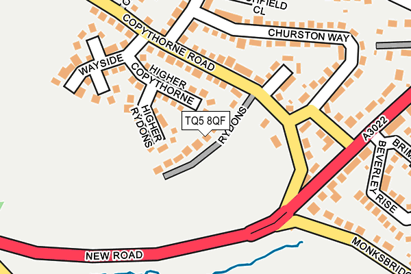 TQ5 8QF map - OS OpenMap – Local (Ordnance Survey)