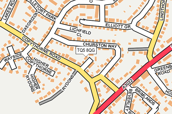 TQ5 8QG map - OS OpenMap – Local (Ordnance Survey)