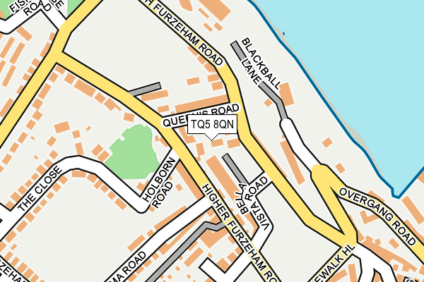 TQ5 8QN map - OS OpenMap – Local (Ordnance Survey)