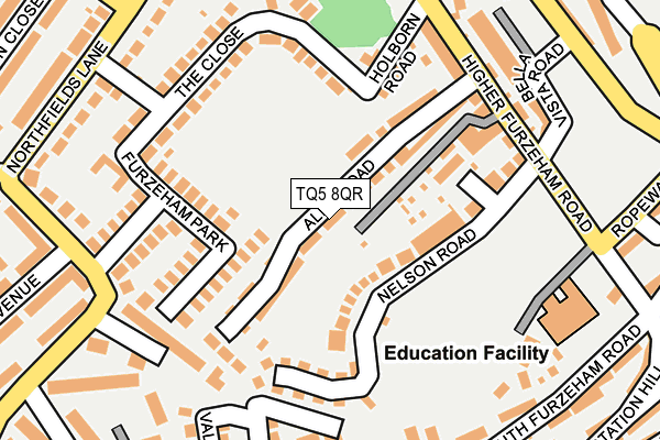 TQ5 8QR map - OS OpenMap – Local (Ordnance Survey)