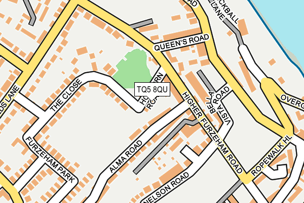 TQ5 8QU map - OS OpenMap – Local (Ordnance Survey)
