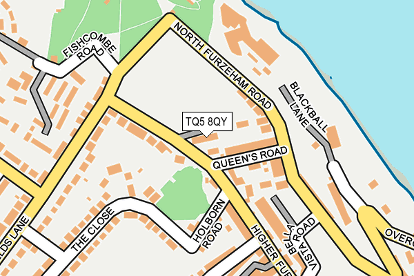 TQ5 8QY map - OS OpenMap – Local (Ordnance Survey)