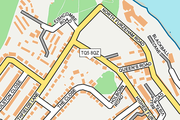 TQ5 8QZ map - OS OpenMap – Local (Ordnance Survey)