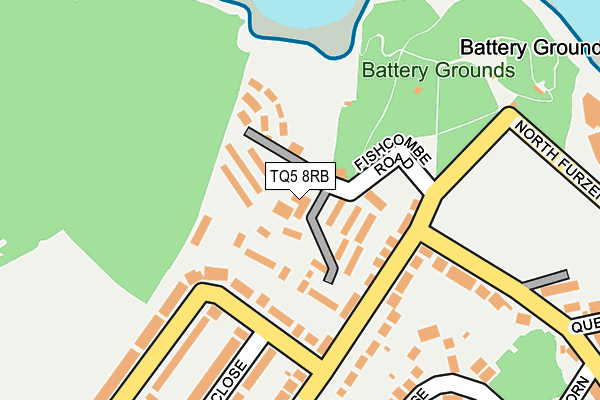 TQ5 8RB map - OS OpenMap – Local (Ordnance Survey)