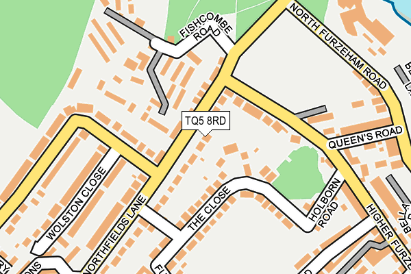 TQ5 8RD map - OS OpenMap – Local (Ordnance Survey)
