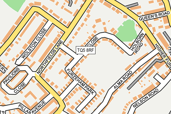 TQ5 8RF map - OS OpenMap – Local (Ordnance Survey)
