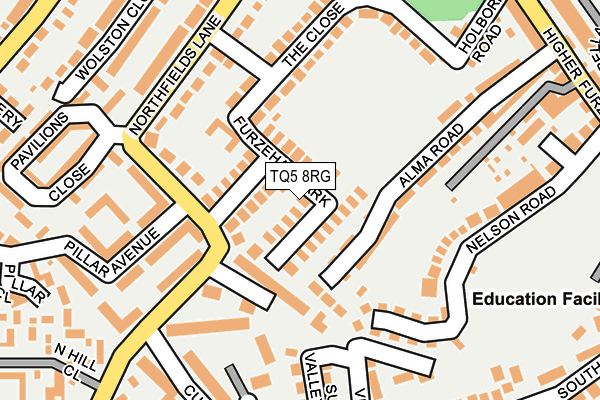 TQ5 8RG map - OS OpenMap – Local (Ordnance Survey)