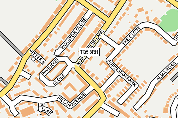 TQ5 8RH map - OS OpenMap – Local (Ordnance Survey)