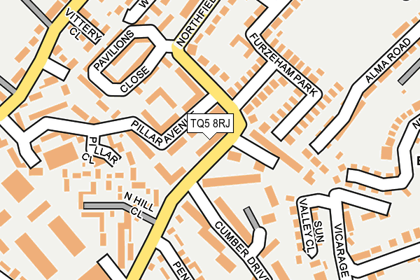 TQ5 8RJ map - OS OpenMap – Local (Ordnance Survey)