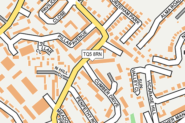 TQ5 8RN map - OS OpenMap – Local (Ordnance Survey)