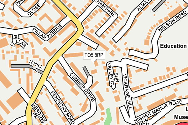TQ5 8RP map - OS OpenMap – Local (Ordnance Survey)