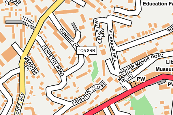 TQ5 8RR map - OS OpenMap – Local (Ordnance Survey)
