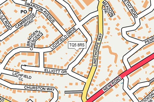 TQ5 8RS map - OS OpenMap – Local (Ordnance Survey)