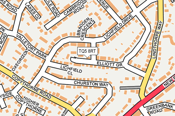 TQ5 8RT map - OS OpenMap – Local (Ordnance Survey)