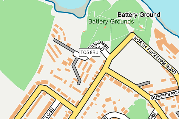 TQ5 8RU map - OS OpenMap – Local (Ordnance Survey)
