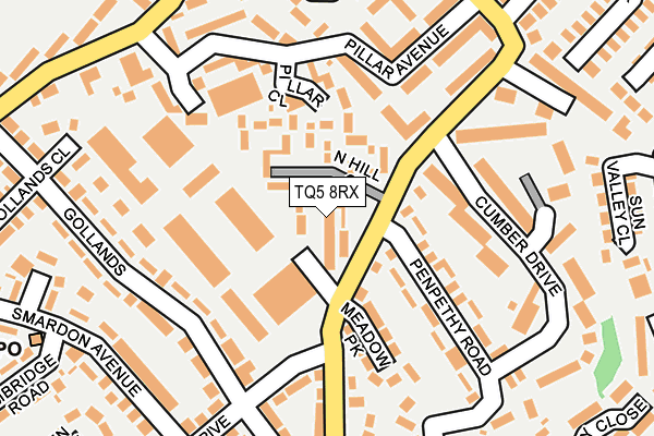 TQ5 8RX map - OS OpenMap – Local (Ordnance Survey)