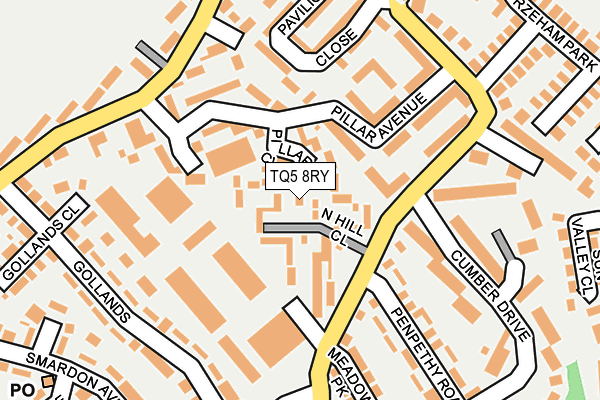 TQ5 8RY map - OS OpenMap – Local (Ordnance Survey)