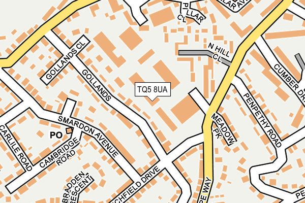 TQ5 8UA map - OS OpenMap – Local (Ordnance Survey)