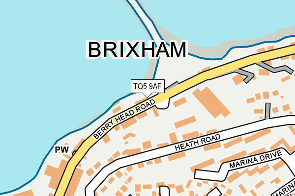 Map of BRIXHAM MORTAR LIMITED at local scale
