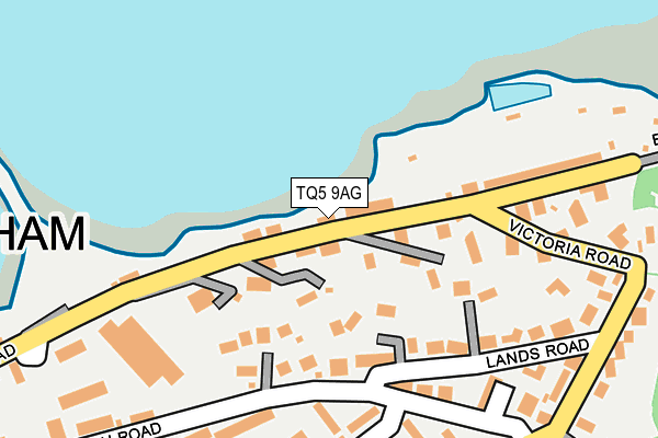 TQ5 9AG map - OS OpenMap – Local (Ordnance Survey)