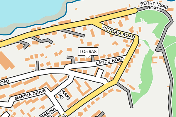 TQ5 9AS map - OS OpenMap – Local (Ordnance Survey)