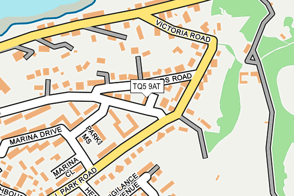 TQ5 9AT map - OS OpenMap – Local (Ordnance Survey)