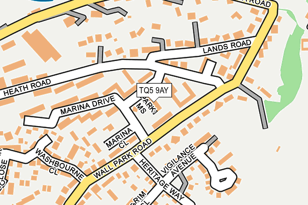 TQ5 9AY map - OS OpenMap – Local (Ordnance Survey)